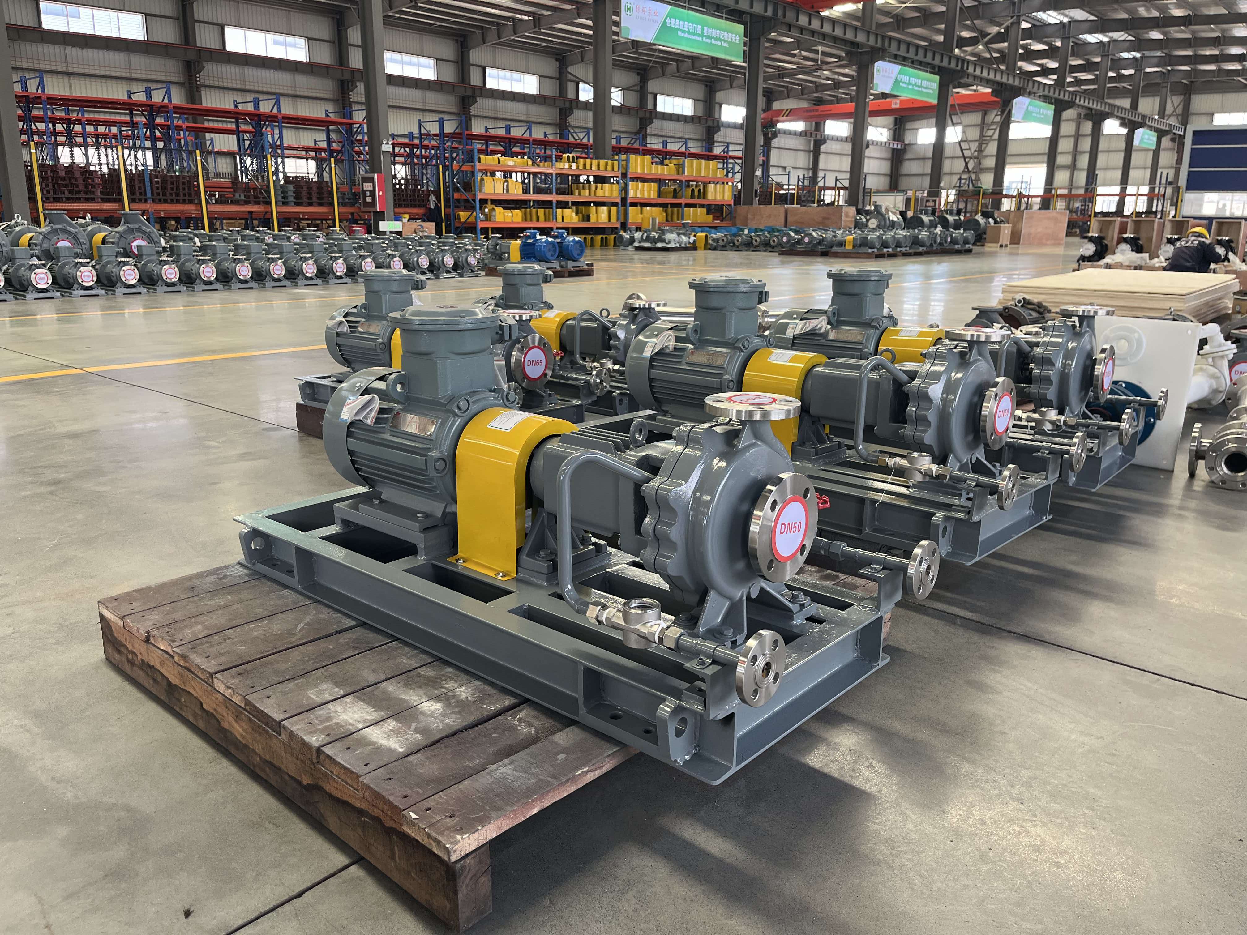  66 Sets of Fluorine‑lined Centrifugal Pumps Shipped to Shandong Chemical Project Site